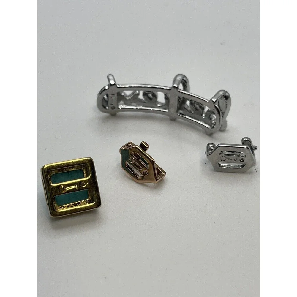 Keep Collective Single Leather Band Triangle Perf In Natural Tan & 4 Charm Lot
